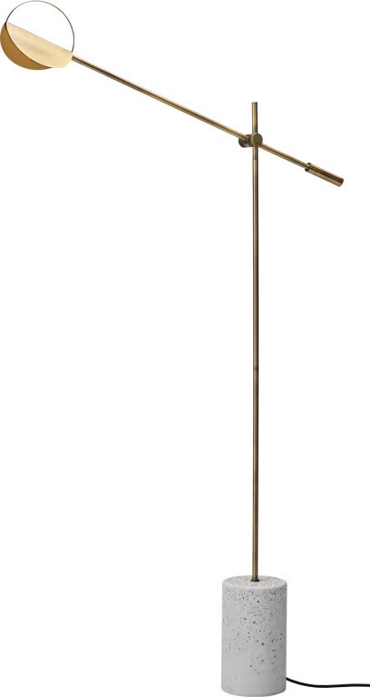 Vary Led Floor Lamp / Brass White
