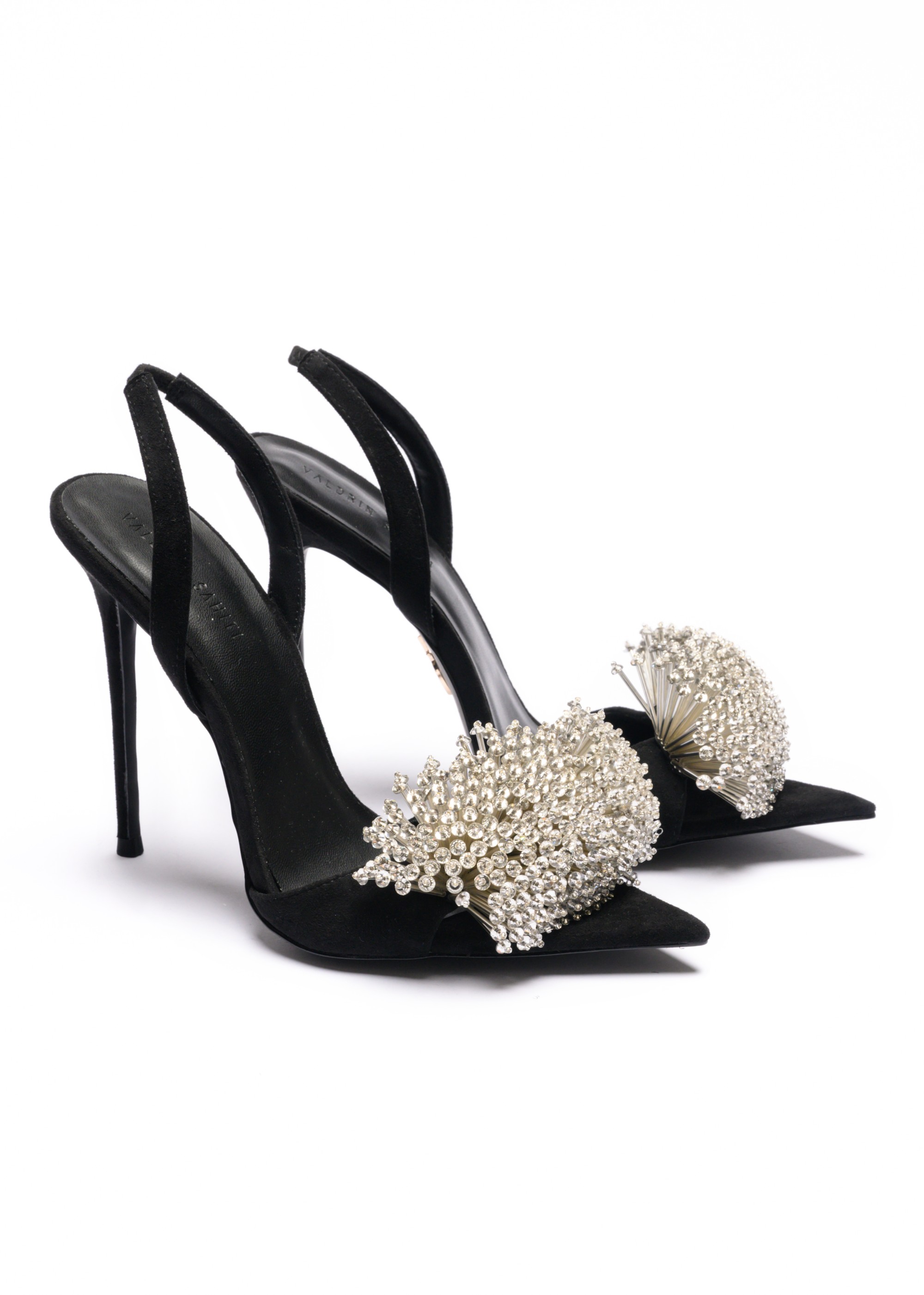 120 Jeri Black & Silver Sandals