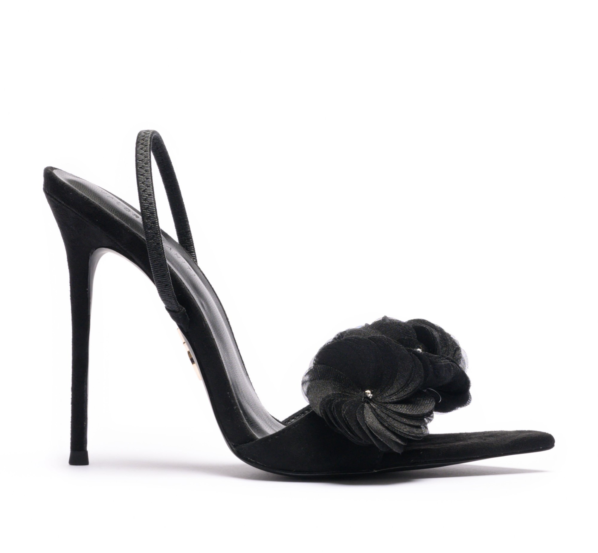 120 Jeri Black Velvet Sandals