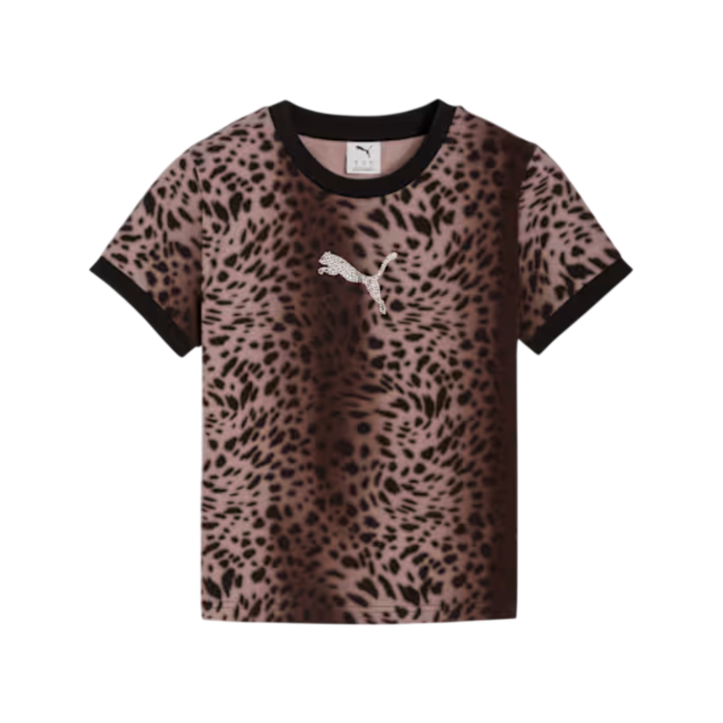 PUMA ESS GRAPHICS LEO LUXE Bedazzled Slim Tee