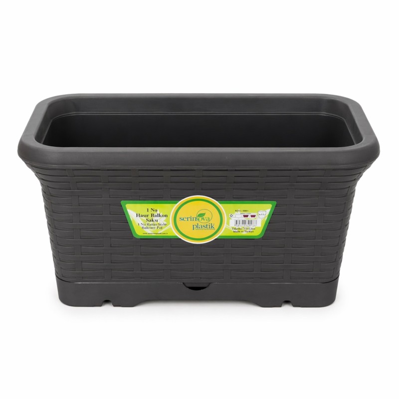 Hasir Antracit 1No 6.5L – Saksi Nga Plastika Per Ballkon 5
