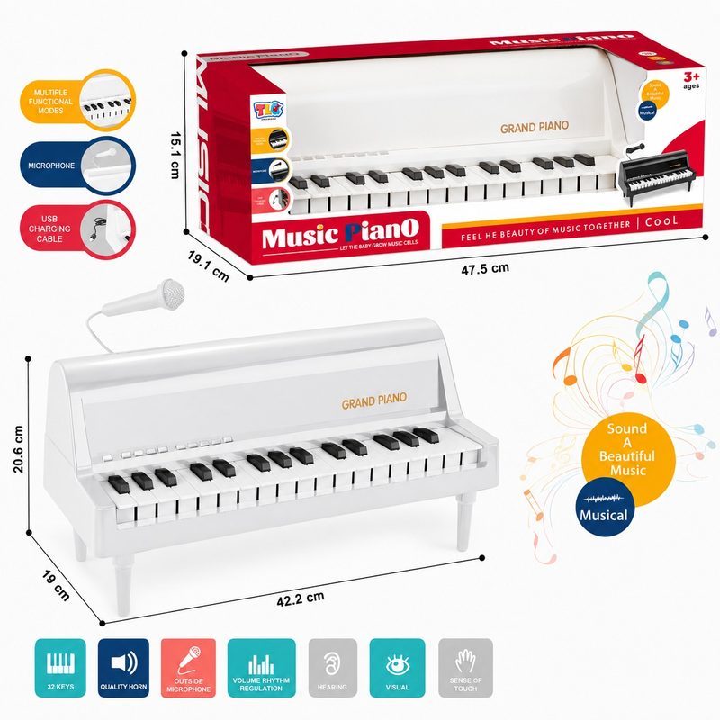 Piano Elektronike Me Mikrofon