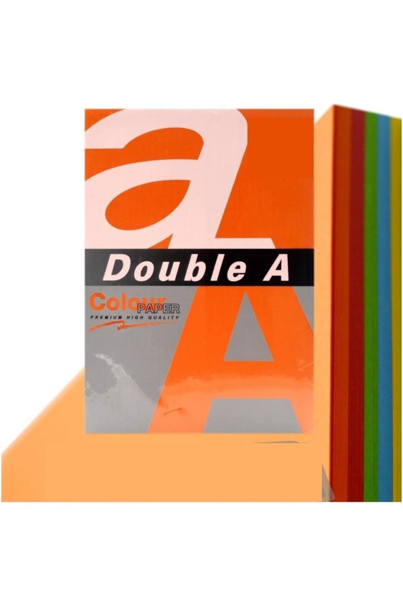 Double A Leter Me Ngjyre A4 80Gr Rainbow(5) 100Fl