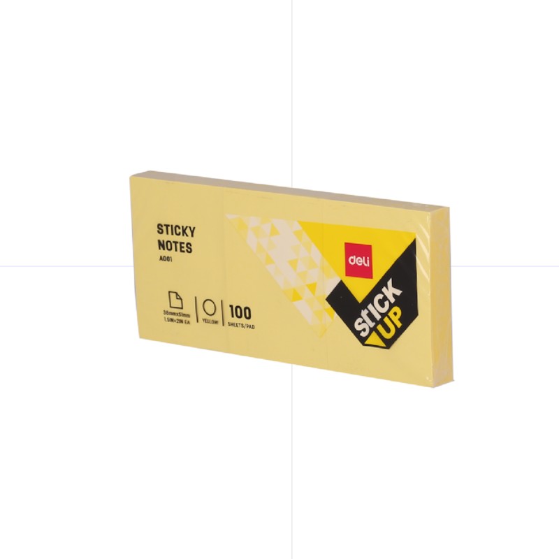 Deli Postit 38X51 100Fl Verdhe 1/4 A00153