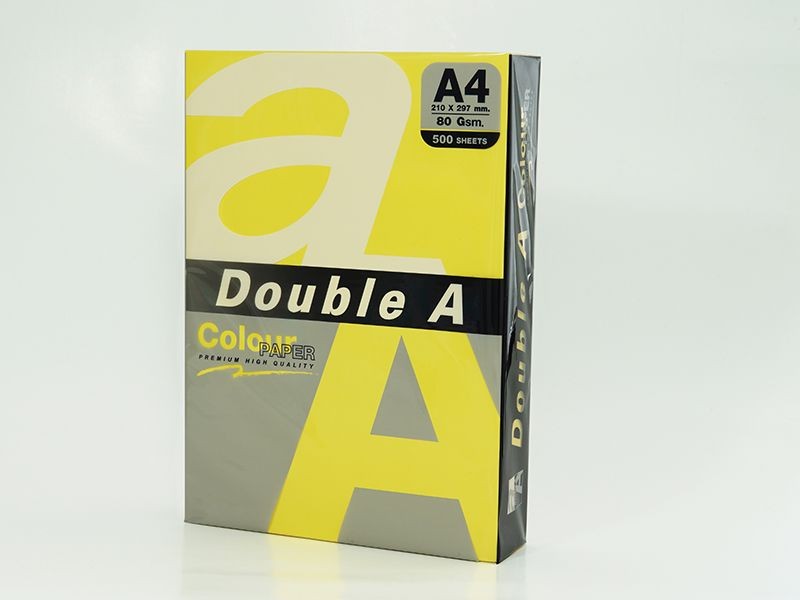 Double A Leter Me Ngjyre A4 80Gr Lemon 100Fl