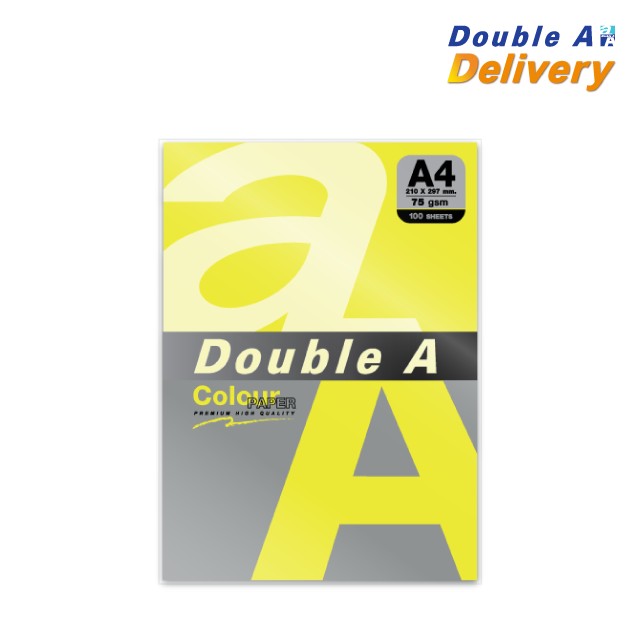 Double A Leter Me Ngjyre A4 75Gr Neon Yellow 100Fl