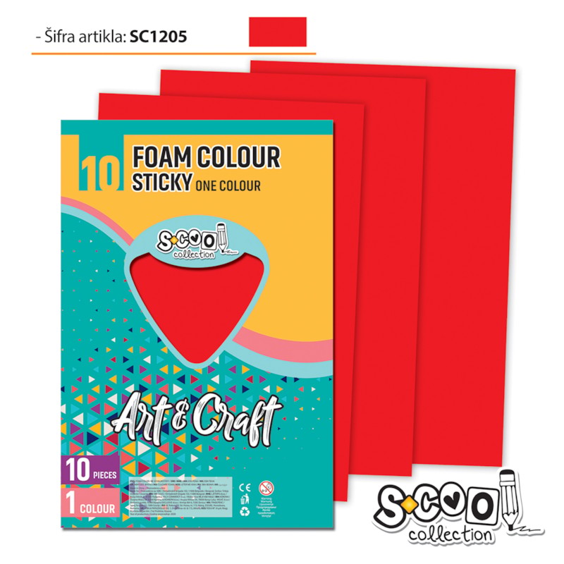 Osh Leter Dekoruese Sticky Kuqe 20X30Cm 1/10 Sc1205