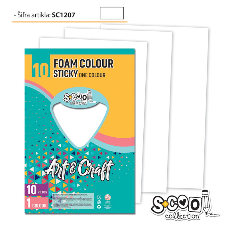 Osh Leter Dekoruese Sticky E Bardhe 20X30Cm 1/10 Sc1207