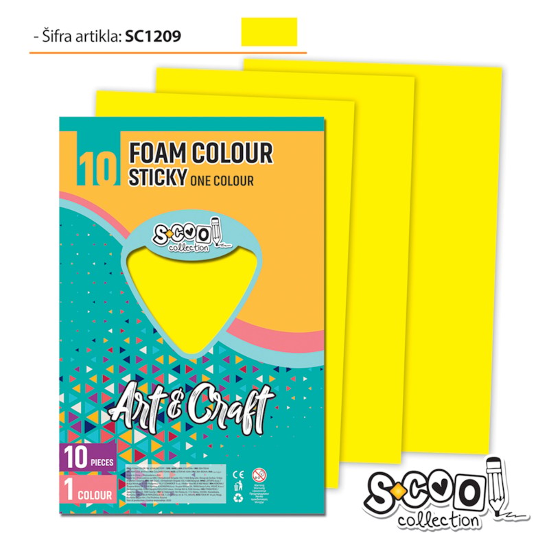Osh Leter Dekoruese Sticky E Verdhe 20X30Cm 1/10 Sc1209