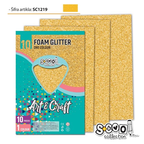 Osh Leter Dekoruese Me Xixa Gold 20X30Cm 1/10 Sc1219