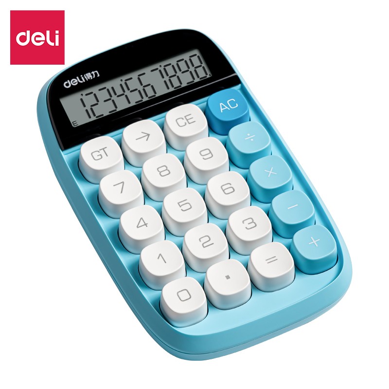 Deli Kalkulator 10Digit Blue Te35