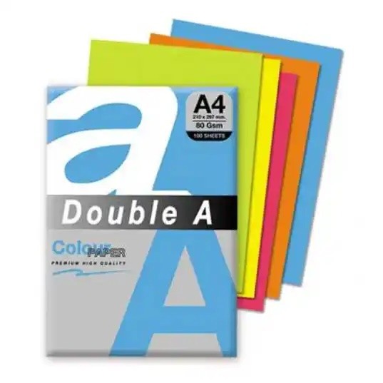 Double A Leter Me Ngjyre A4 80Gr Rainbow 6 250Fl