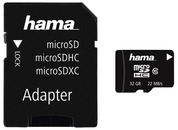 Sd Card Hama 32Gb Class 10 + Adapter (108089)
