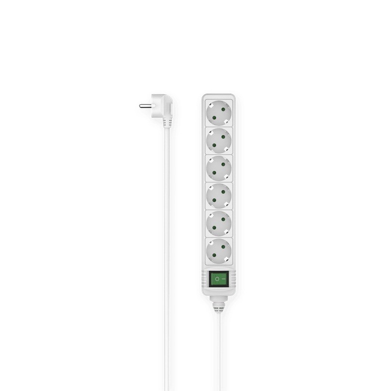 Kabell Vazhduese Hama 6-Way 1.4M White (223007)