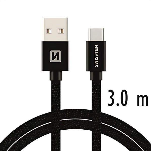 Kabell  Swissten  Usb-C/Usb-C  Black
