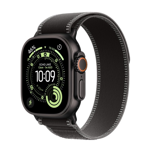 Apple Watch Ultra 3 Cellular 49Mm Black Titanium Case With Black/Charcoal Trail