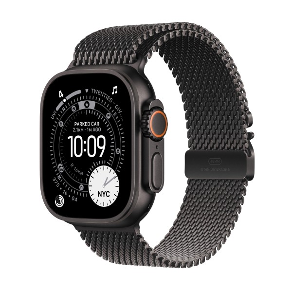 Apple Watch Ultra 3 Cellular 49Mm Black Titanium Case With Black Titanium Milane