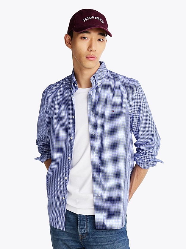 Flex Poplin Gingham Rf Shirt-M