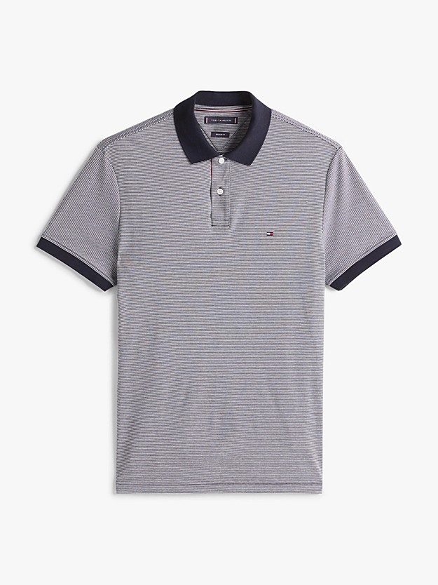 Striped Interlock Reg Polo