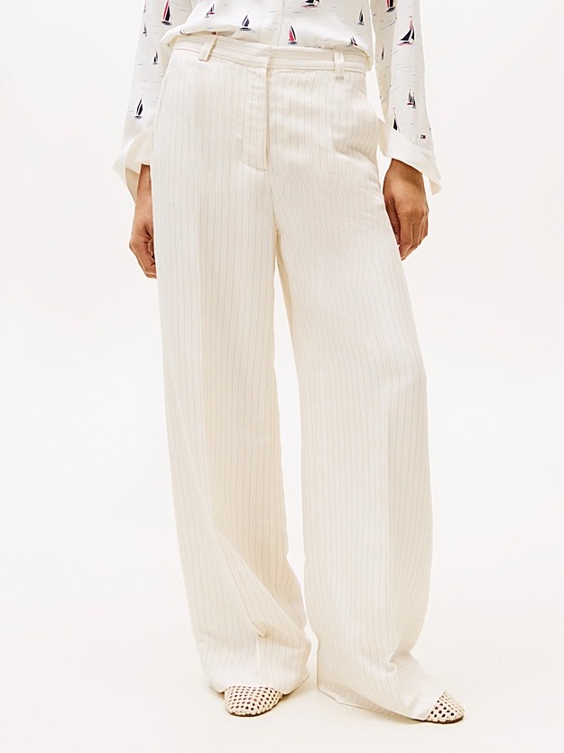 Viscose Linen Wide Leg Pants
