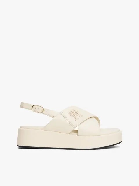 Th Logo Hw Padded Leather Sandal