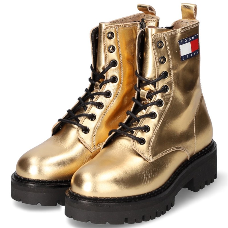 Metallic Lace Up Boot