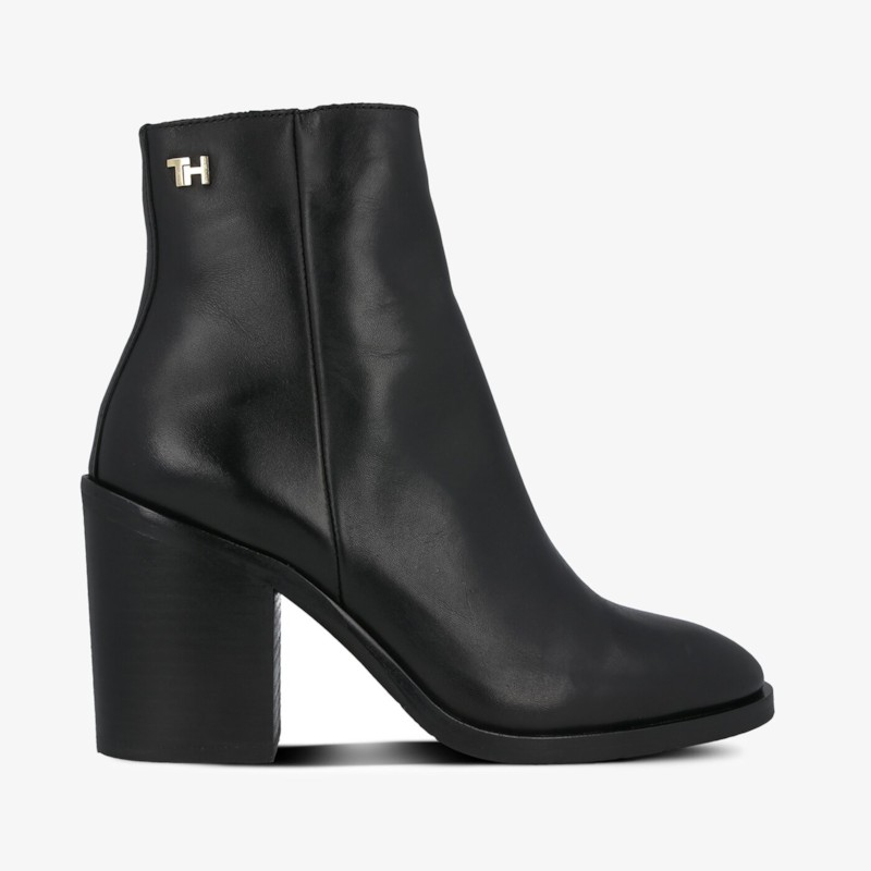 Shaded Leather High Heel Boot