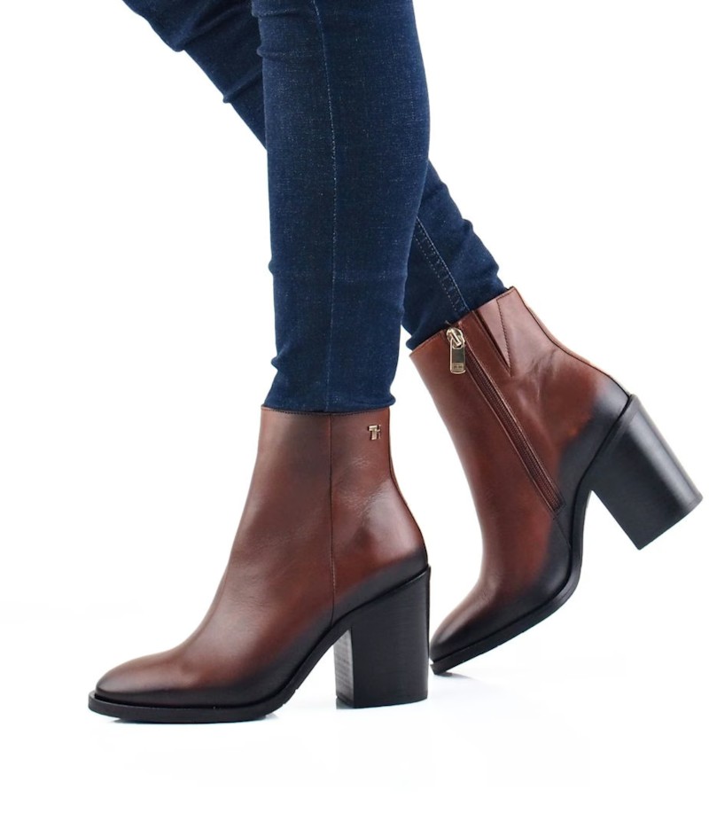 Shaded Leather High Heel Boot thumbnail 2