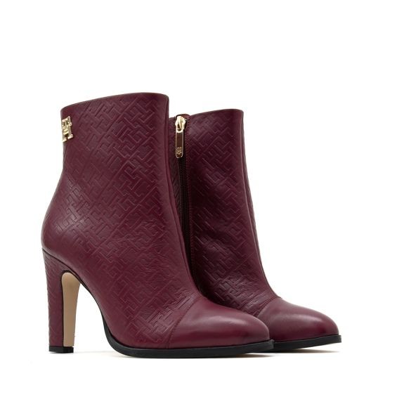 High Heel Leather Monogram Boot thumbnail 3
