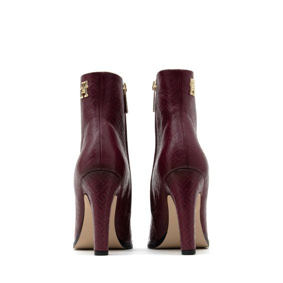 High Heel Leather Monogram Boot thumbnail 4