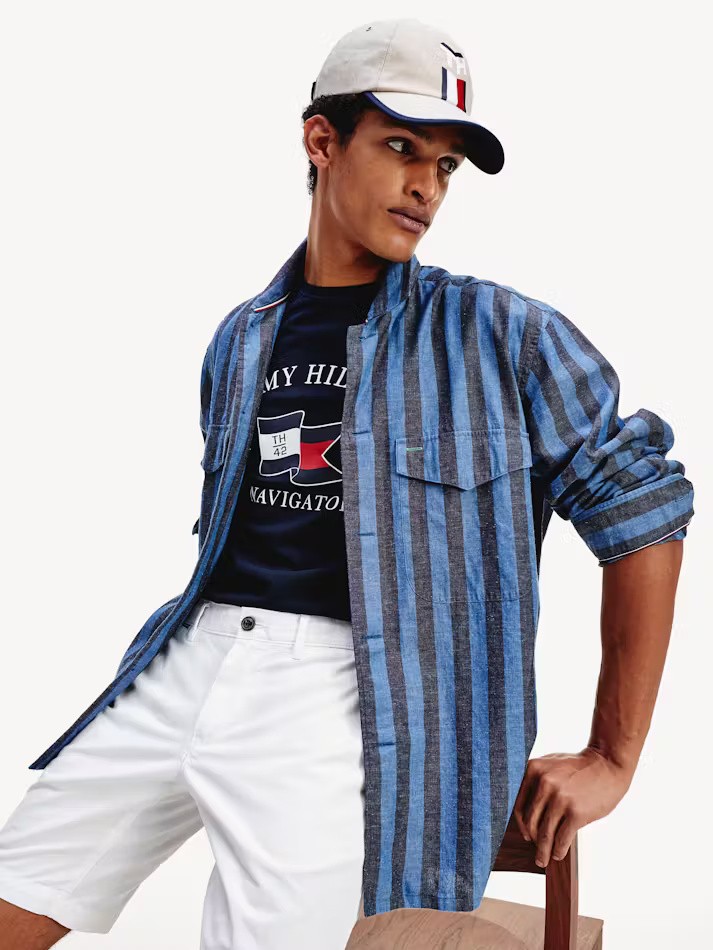 Officer Striped Overshirt