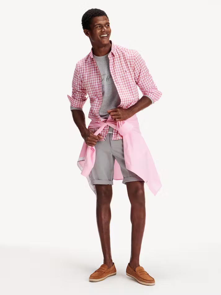 Slim Flex Htooth Gingham Shirt thumbnail 2