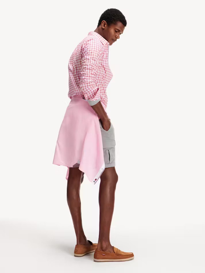 Slim Flex Htooth Gingham Shirt thumbnail 3