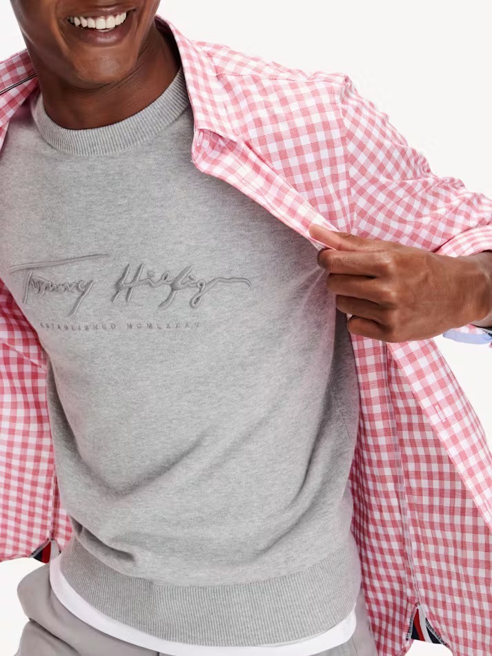 Slim Flex Htooth Gingham Shirt thumbnail 4