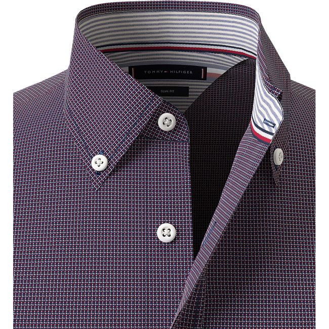 Slim Textured Multi Dobby Shirt thumbnail 3