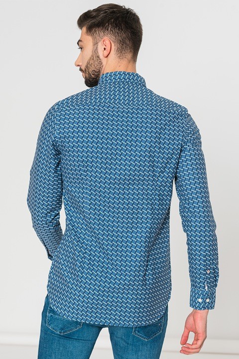 Slim Frosted Oxford Geo Shirt thumbnail 3