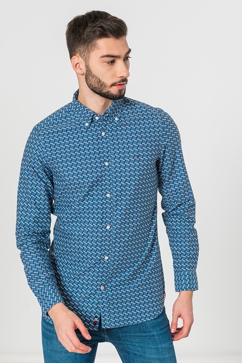 Slim Frosted Oxford Geo Shirt thumbnail 4