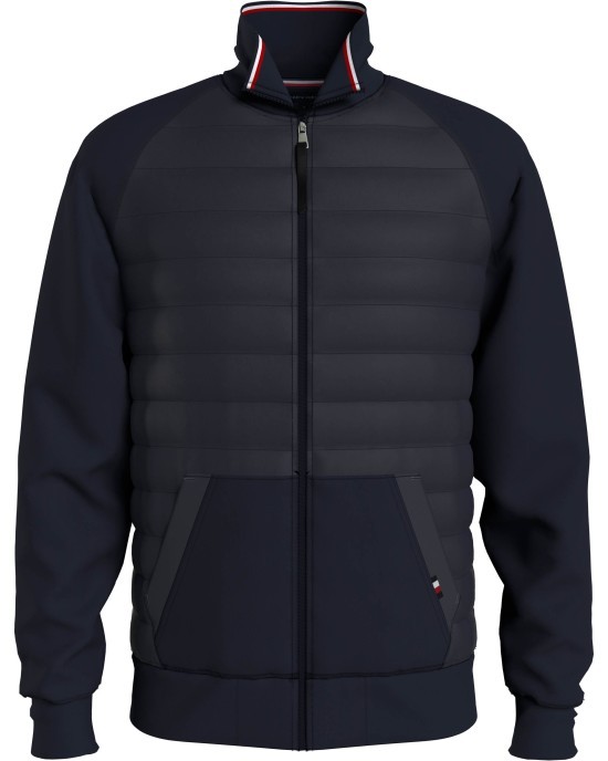 Mix Media Zip Thru Stand Collar
