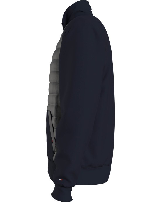 Mix Media Zip Thru Stand Collar thumbnail 3