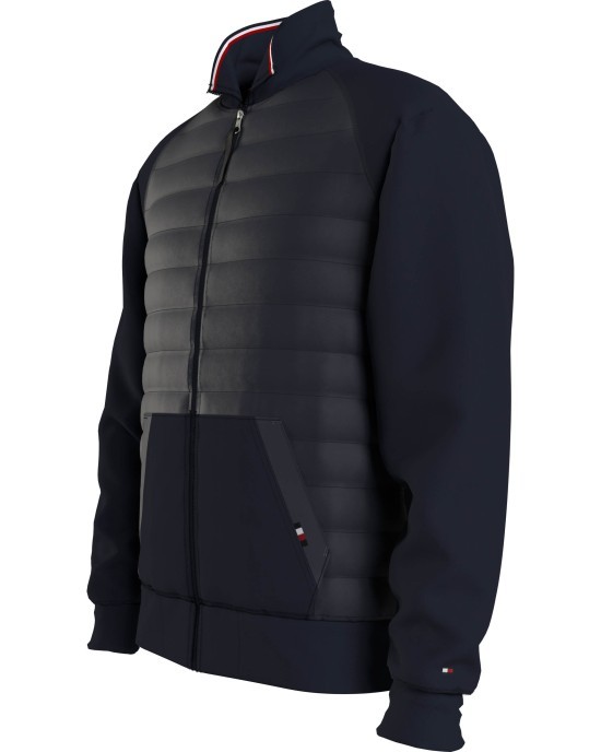Mix Media Zip Thru Stand Collar thumbnail 4
