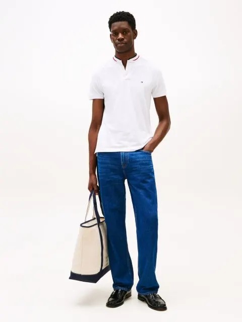 Mao Rwb Tipped Slim Polo