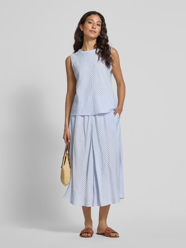 Crinkle Vis Mix Sleeveless Top