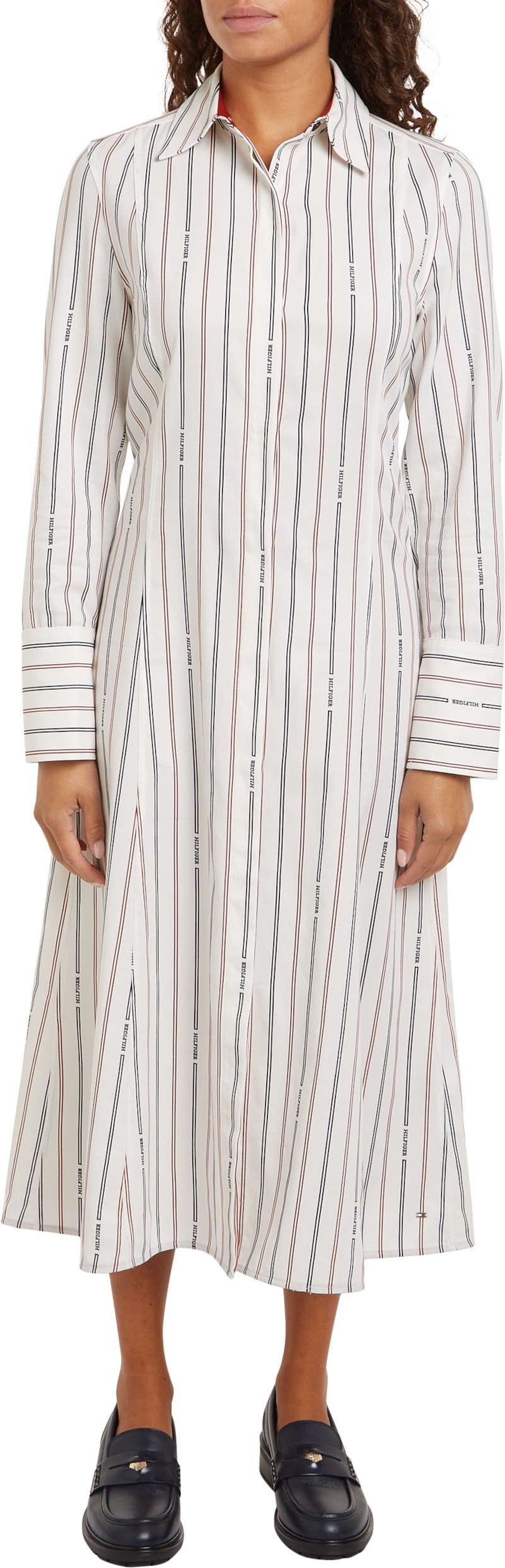 Monotype Stripe Midi Shirtdress thumbnail 4