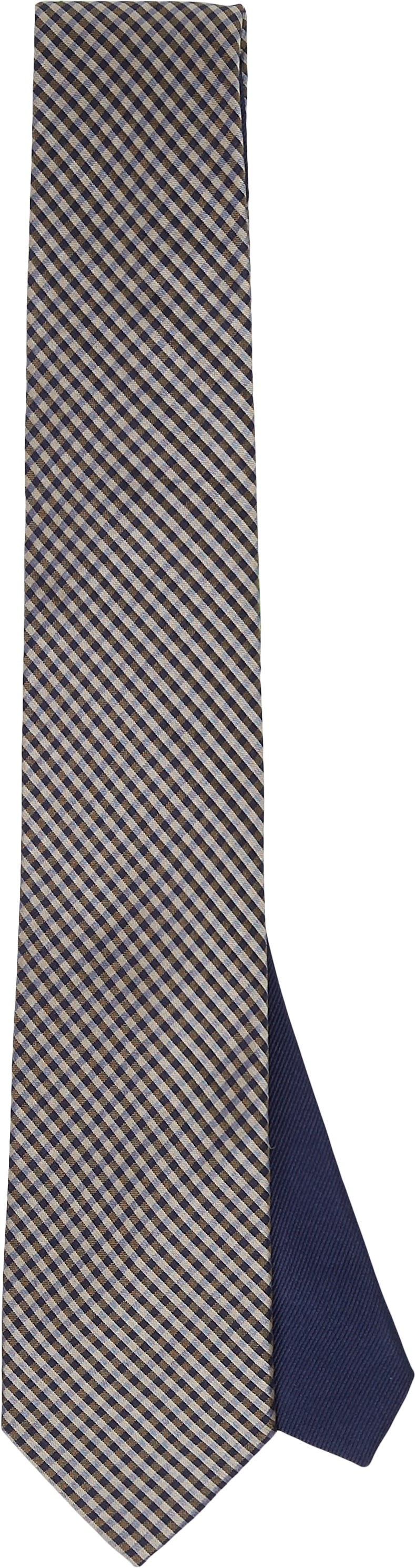 Silk Mini Gingham Check Tie