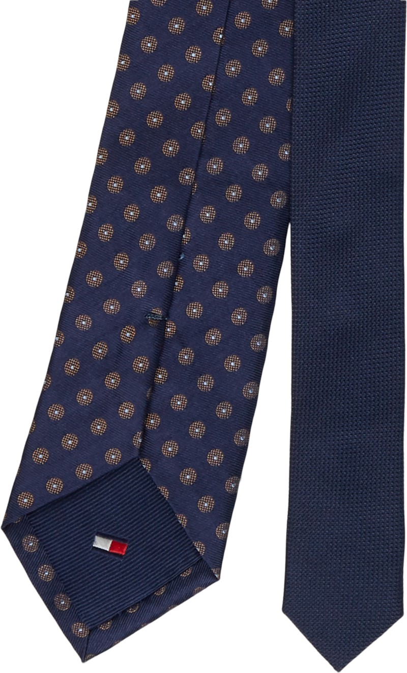 Silk Round Geo Print Tie