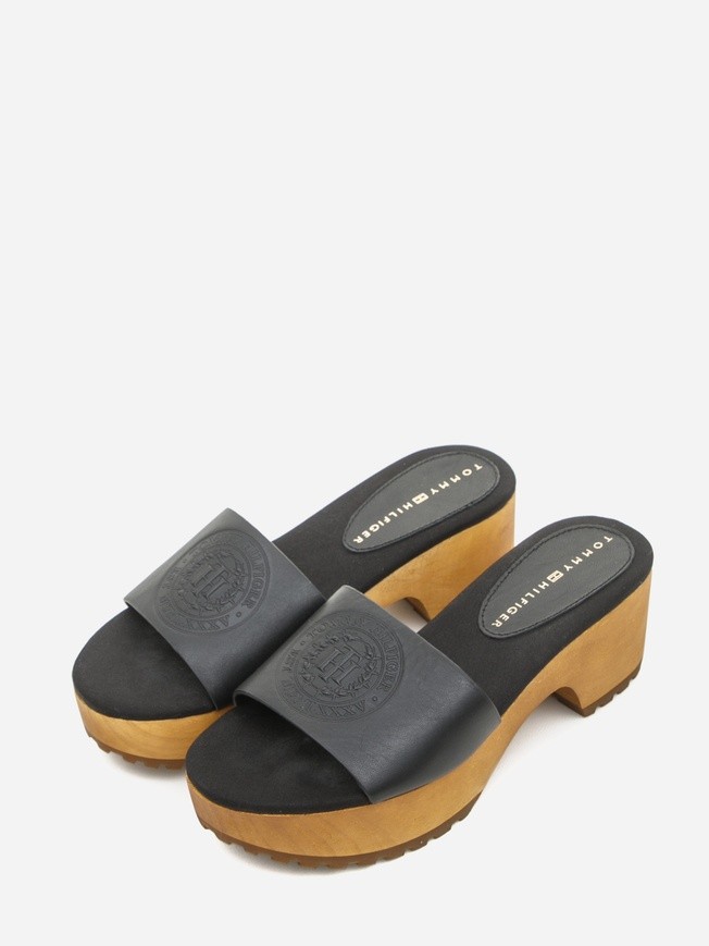 Feminine Mid Heel Clog Sandal
