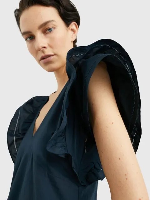 Co Sateen Frill Dress Slvls thumbnail 2