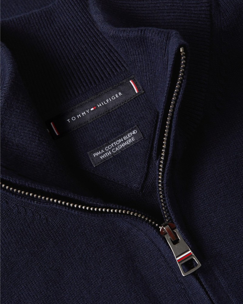 Pima Org Ctn Cashmere Zip Mock thumbnail 3