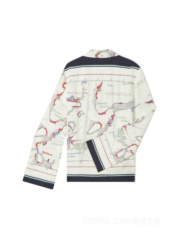 Scarf Print Fluid Pj Shirt thumbnail 2