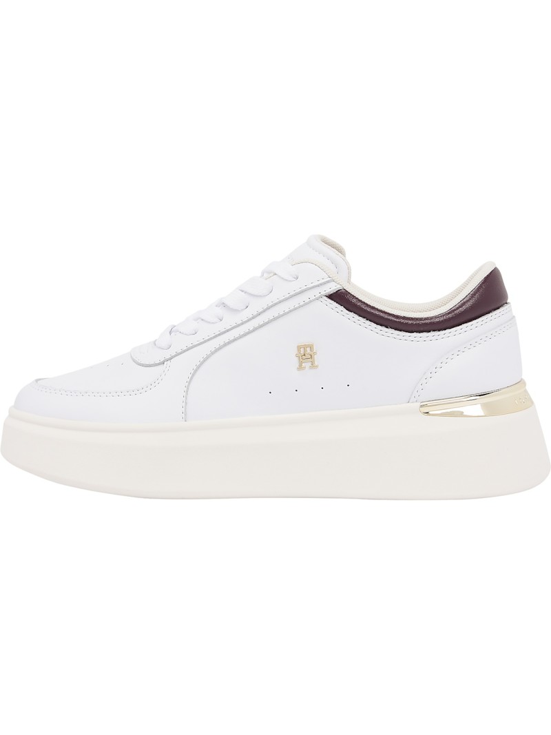 Shiny Leather Platform Sneaker